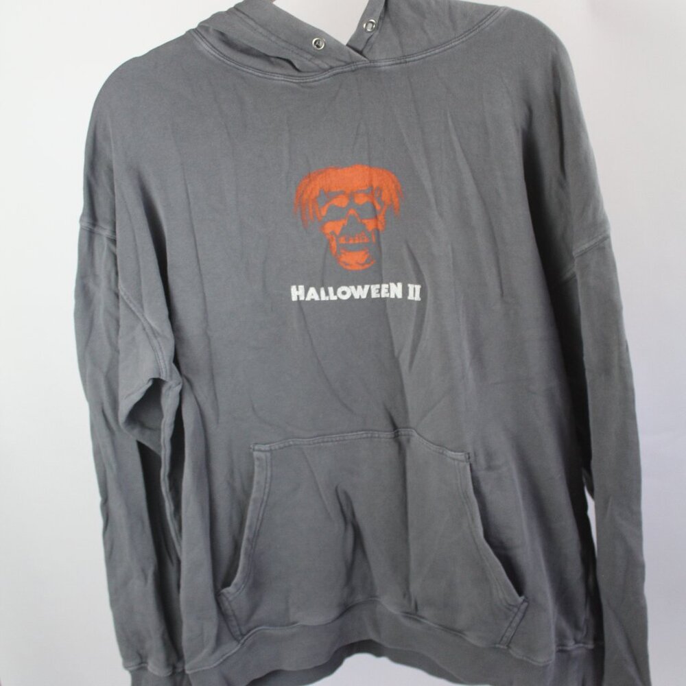 Women's Grey Halloween Hoodie Size Large